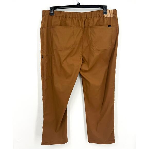 PRANA Men's Stretch Zio Top-Out Pants XXL Brown Sepia Straight Leg Hiking NWT - Picture 8 of 12
